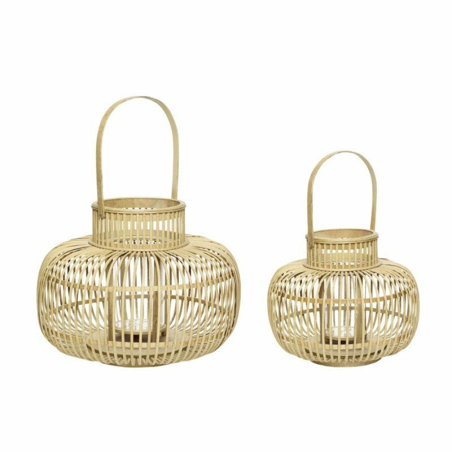 Home Accessories Hübsch  | Desert Lanterns (Set Of 2) Natural