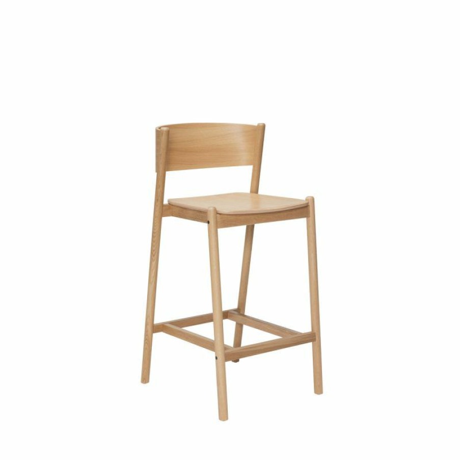 Furniture Hübsch  | Oblique Bar Stool Natural